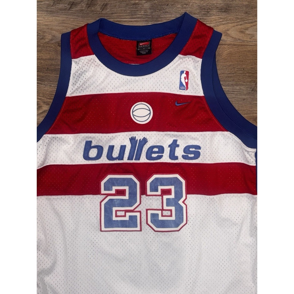 VTG Michael Jordan NIKE Washington Bullets NBA basketball Stitched 23 Jersey Y2K